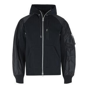 Sacai Black Cotton Blend Sweatshirt Men